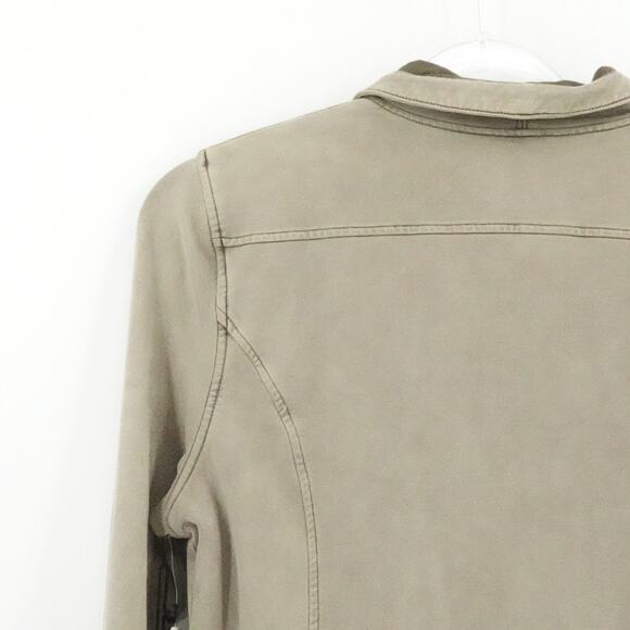 Marrakech Jacket Womens XL Taupe Moto Utility Style Full Zip Stretch Pockets New - Picture 8 of 16